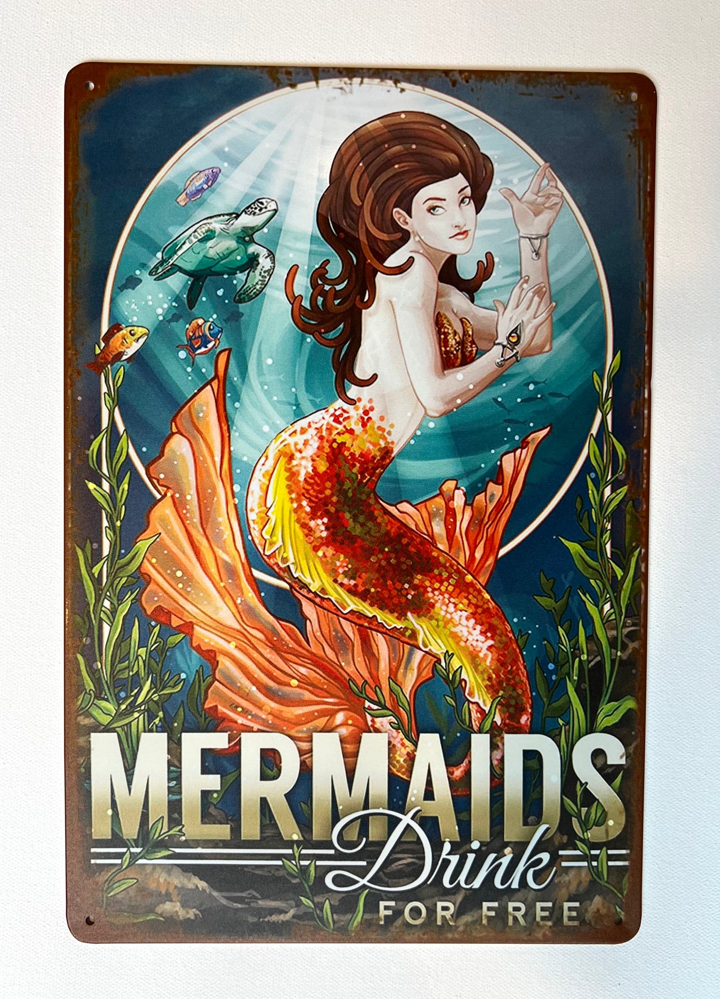 Mermaids Drink For Free Sign