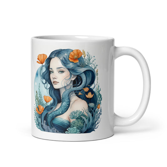 White glossy mug